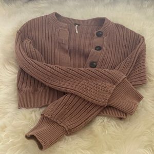 Free people knit cropped cardigan